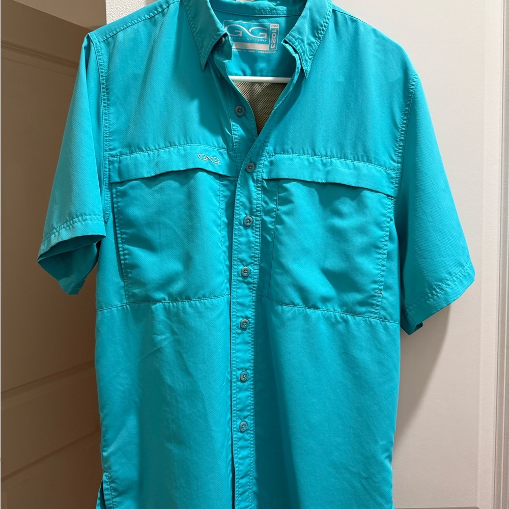 Men's Short Sleeve Turquoise Shirt